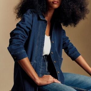 Sezane Will in Indigo Denim Jacket